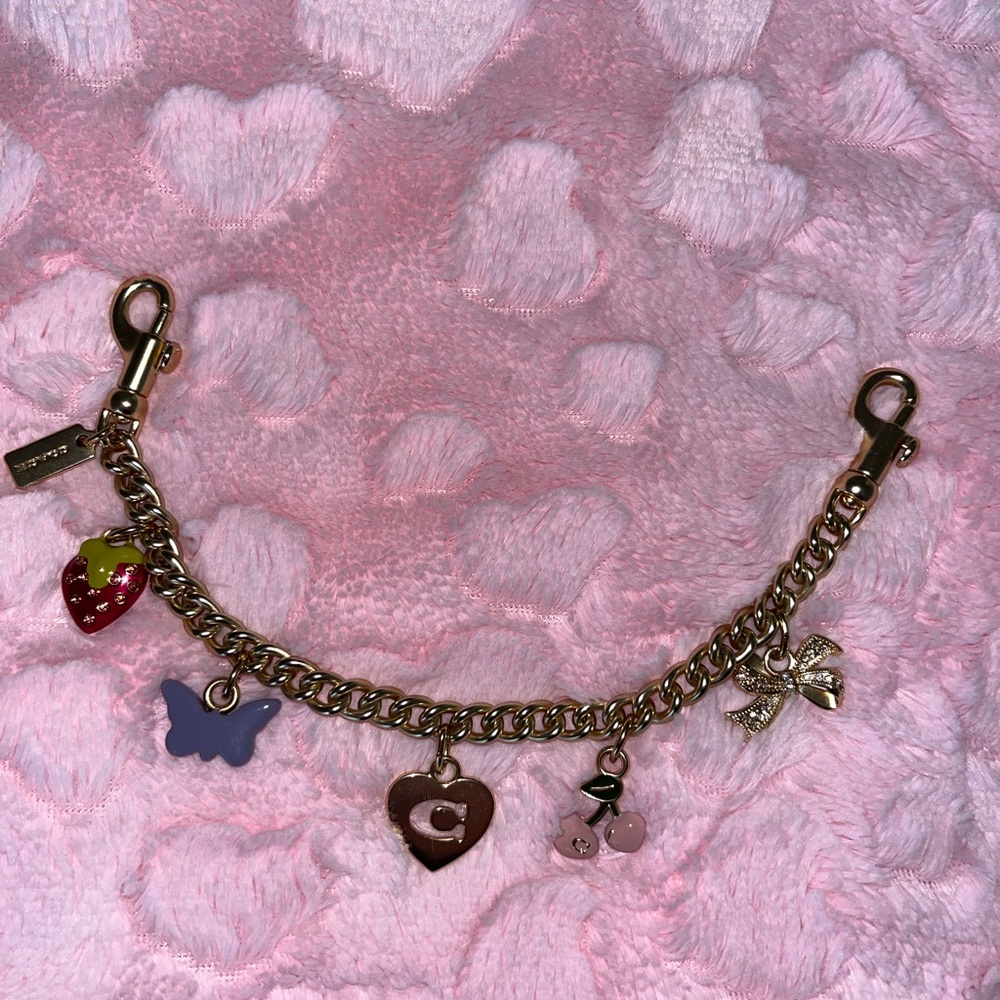 Coach swagger chain with charms